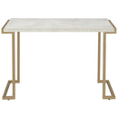 Boice II - Sofa Table - Faux Marble Top & Champagne
