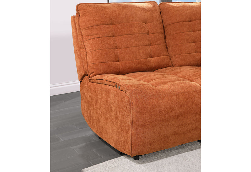 Build It Your Way U6066 - 3 Power Sectional - Rust