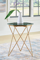 Engelton - Accent Table - Green / Gold