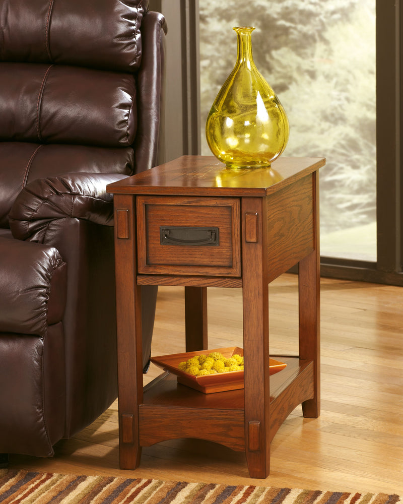 Breegin - Brown - Chair Side End Table - 1 Drawer