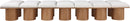 Pavilion - 14 Piece Modular Bench With Brown Base