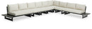 Maldives - 7 Piece Water Resistant Outdoor Patio Modular Sectional With Gray Base