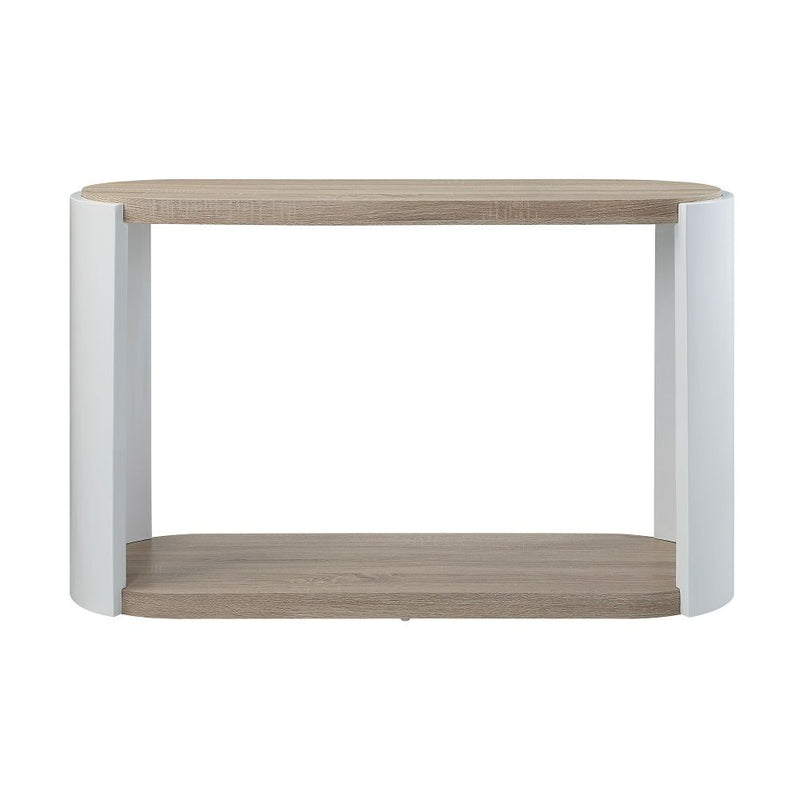 Zoma - Sofa Table - Oak & White High