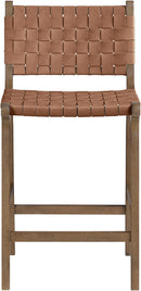 Entwine - Vegan Leather Upholstered Counter Stool - Painted Brown