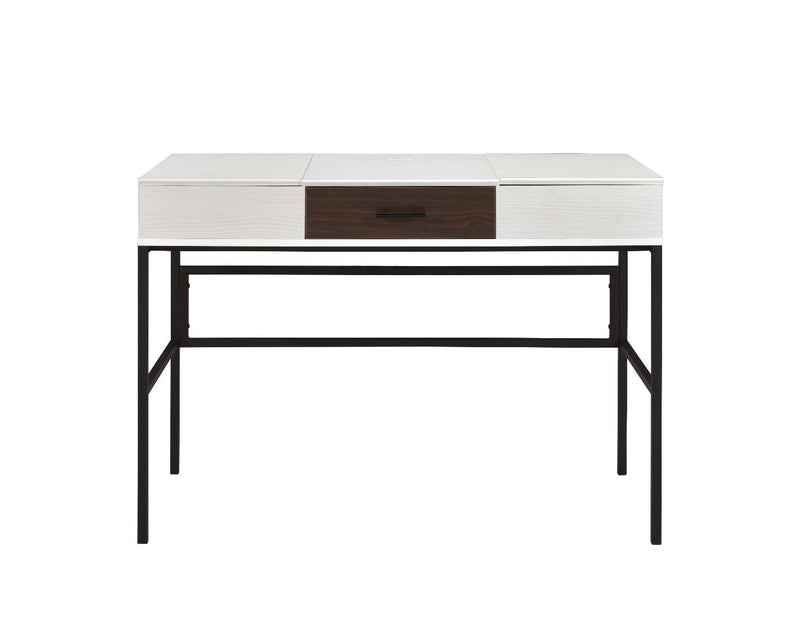 Verster - Writing Desk With USB - Natural & Black