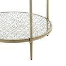 Zaba - End Table - Glass Top & Champagne