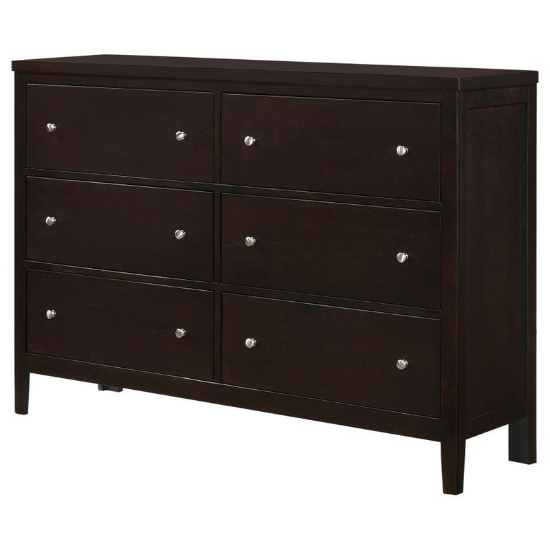 Carlton - 6-Drawer Dresser - Cappuccino