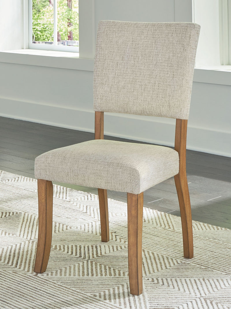 Rybergston - Light Brown - Dining Upholstered Side Chair (Set of 2)