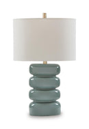Clayard - Ceramic Table Lamp - Gray Blue