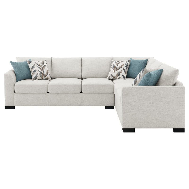 Ashford - Chenille Upholstered Sleeper Sectional Sofa - Greige