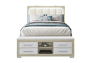 Madison / Emma - 4 Piece Queen Bedroom Set (Queen Bed, Dresser, Mirror And Chest) - Natural / White