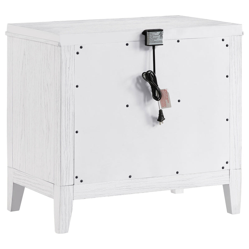 Marielle - 2 Drawer Nightstand Bedside Table - Distressed White