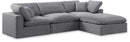 Comfy - 4 Piece Velvet Modular Sectional With Chaise