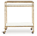 Plattfield - Bar Cart - Antique Gold Finish