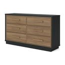 Kozmour - Six Drawer Dresser - Black / Brown