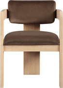 Sacha - Velvet Dining Chair With Natural Base (Set of 2)