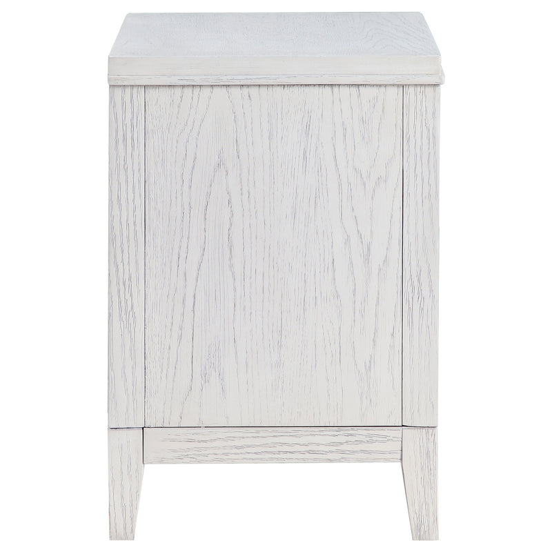 Marielle - 2 Drawer Nightstand Bedside Table - Distressed White