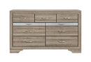 Seville - 5 Piece Queen Bedroom Set (Bed, Dresser & Mirror, Nightstand, Chest) - Natural