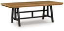 Galliden - Rectangular Dining Room Extension Table - Black / Brown