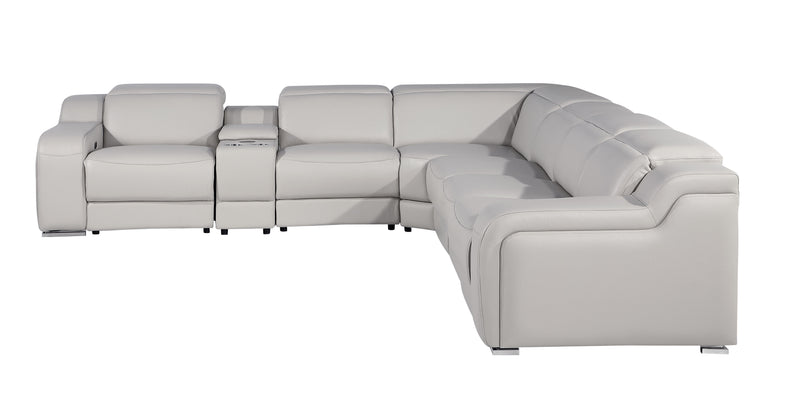 1116 - Power Reclining Italian Leather Sectional