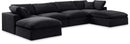 Comfy - 6 Piece Velvet Modular Double Chaise Sectional