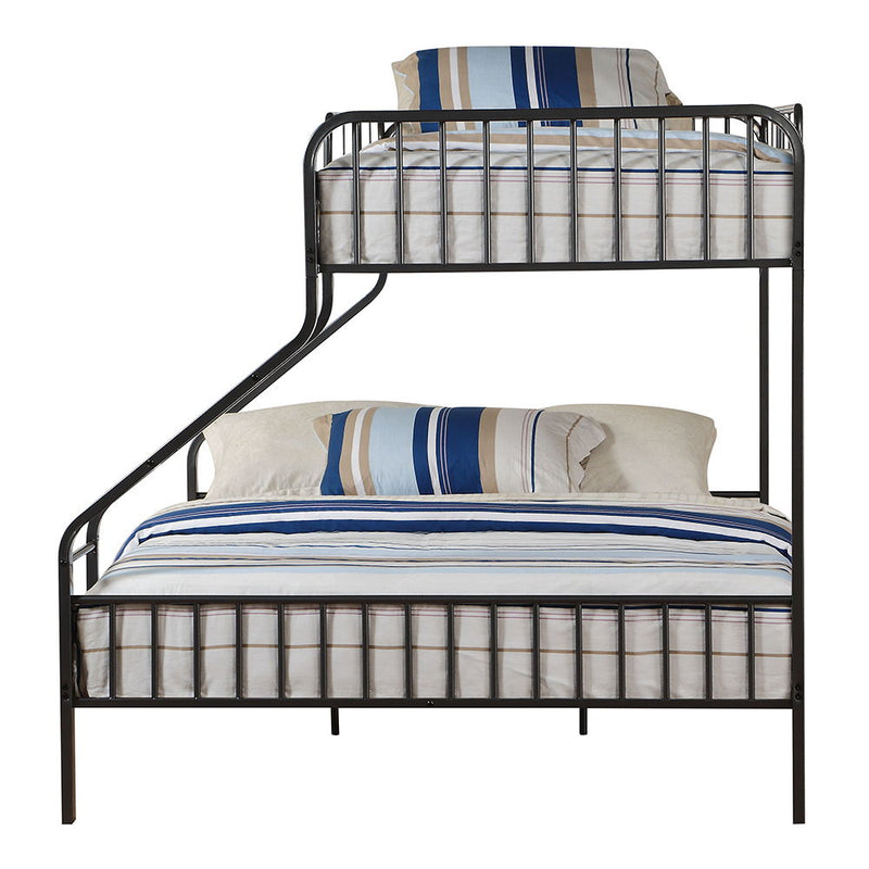 Caius - Twin Long Over Queen Bunk Bed - Gunmetal