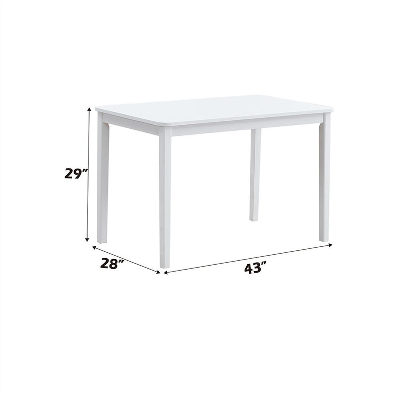 Fidelity - 5 Piece Pack Dining Set - White & Gray Finish