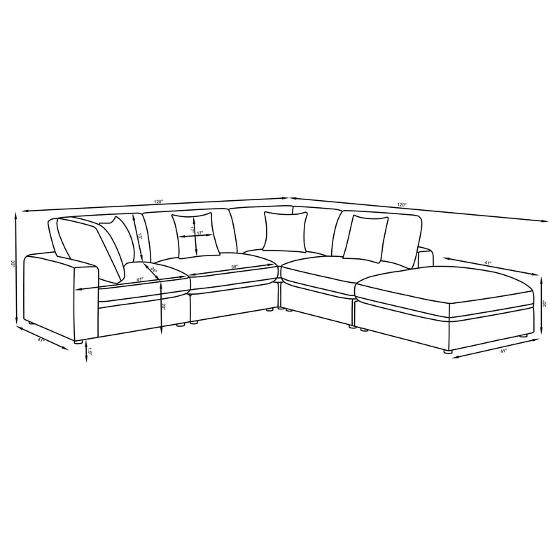 Serene - Upholstered Modular Sectional Sofa