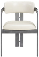 Aurum - Vegan Leather Upholstered Dining Chair With Gray Base (Set of 2)