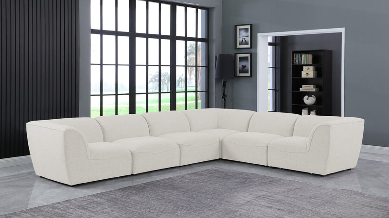 Miramar - Modular Sectional 6 Piece - Cream - Fabric