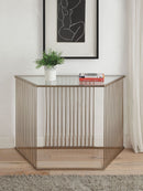Oaklie - Sofa Table - Clear Glass & Champagne