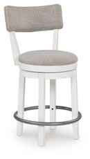 Robbinsdale - Upholstered Swivel Barstool (Set of 2) - Antique White