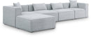 Cube - Linen 5 Piece Modular Sectional With Chaise