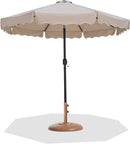 Amalfi - Patio Umbrella - Light Brown Base / Black Pole