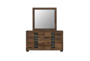 Optimus - 5 Piece King Bedroom Set - Black / Brown