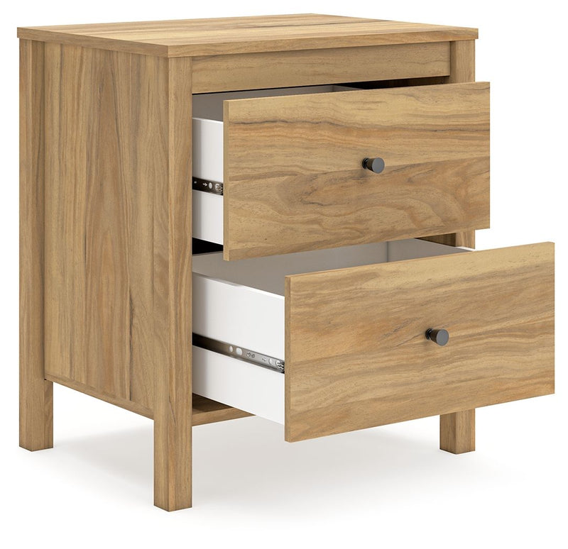 Bermacy - Light Brown - Two Drawer Night Stand