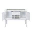 Elizaveta - Server - Faux Crystal Diamonds & White High Gloss