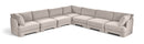 Hammond - Velvet Performance Fabric Upholstered 7 Piece Corner Sectional
