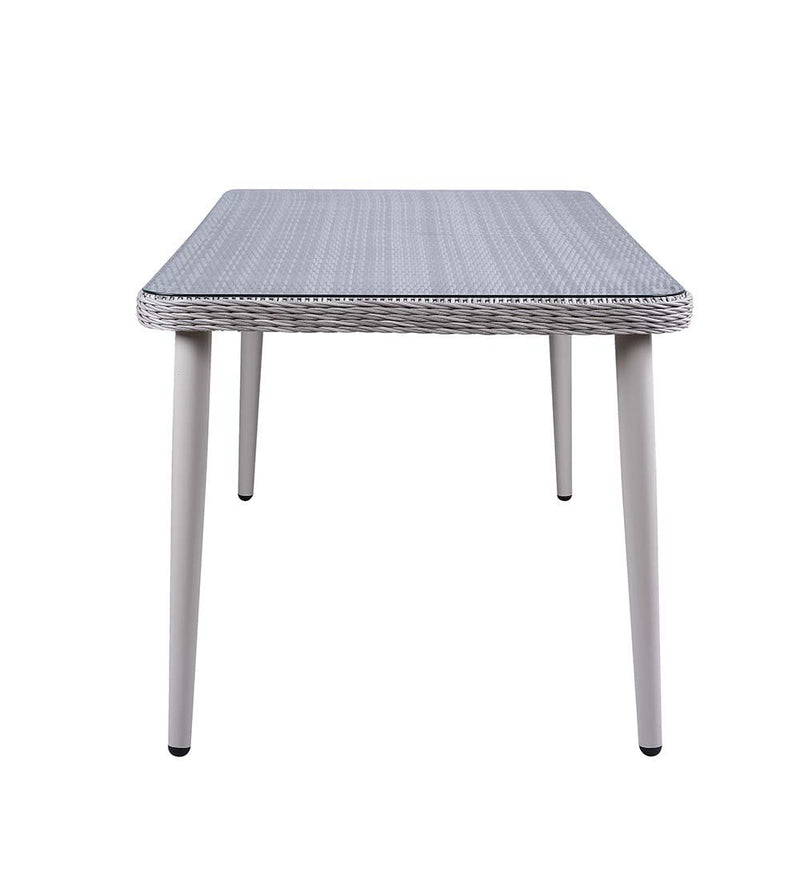 Jenneva - 7 Piece Patio Dining Set - Night Green Fabric & Gray