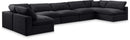 Comfy - 7 Piece Velvet Modular Armless Sectional