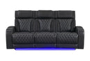 U8611 - Power Reclining Sofa With Power Headrest And LED / Power Console Reclining Loveseat With Power Headrest, LED And Speaker - Charcoal