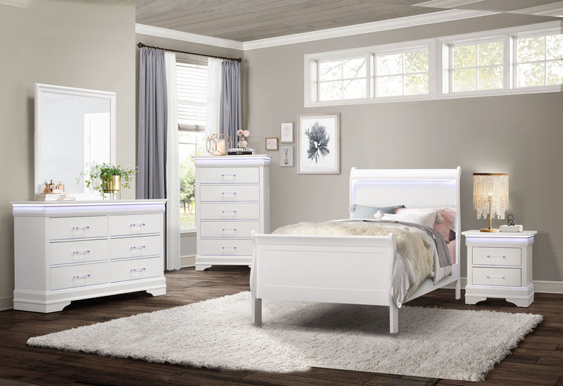 Charlie - Twin Bed - White