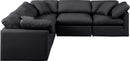Indulge - Faux Leather 5 Piece Modular Corner Sectional