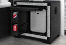 Soleil - 5 Piece King Bedroom Set With Cooler And Speaker - Charcoal