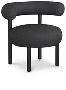 Bordeaux - Boucle Fabric Accent Chair With Black Legs