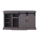 Admon - TV Stand With Fireplace - Gray Oak