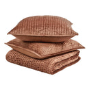 Bari - Velvet Quilt - Terra Cotta