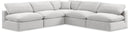Comfy - 5 Piece Velvet Modular Corner Armless Sectional
