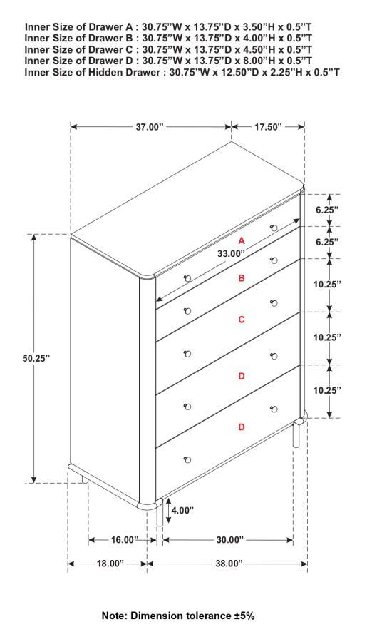 Arini - 5-Drawer Chest