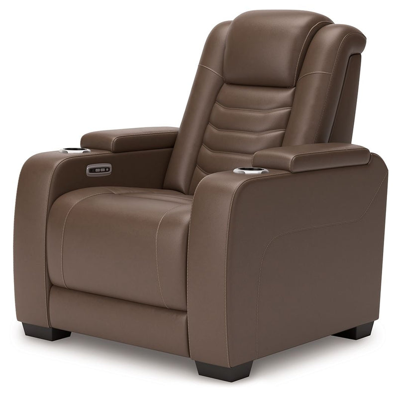 High Impact - Tobacco - Power Recliner / Adj Headrest